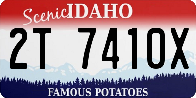 ID license plate 2T7410X