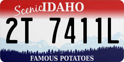 ID license plate 2T7411L