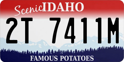 ID license plate 2T7411M