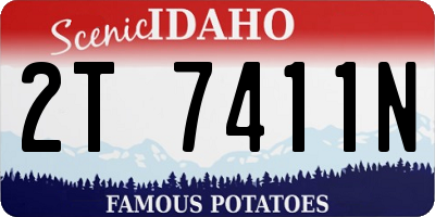 ID license plate 2T7411N