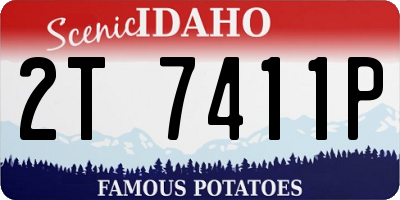 ID license plate 2T7411P