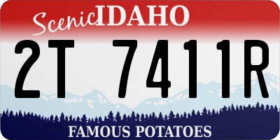 ID license plate 2T7411R