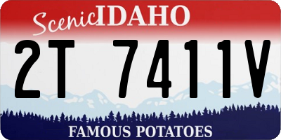 ID license plate 2T7411V