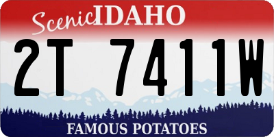 ID license plate 2T7411W