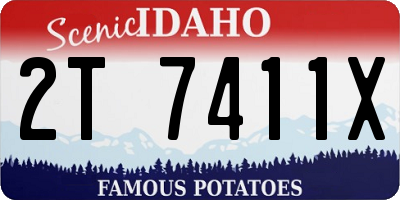 ID license plate 2T7411X