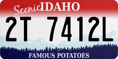 ID license plate 2T7412L