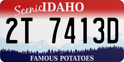 ID license plate 2T7413D