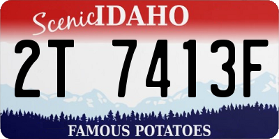 ID license plate 2T7413F