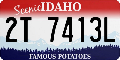 ID license plate 2T7413L