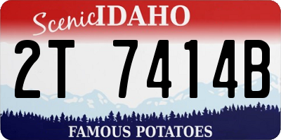 ID license plate 2T7414B