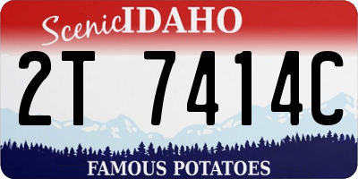 ID license plate 2T7414C
