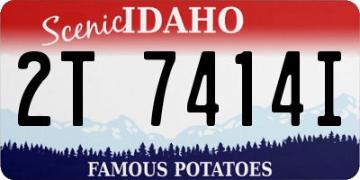 ID license plate 2T7414I