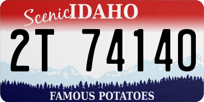 ID license plate 2T7414O