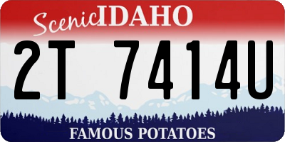 ID license plate 2T7414U