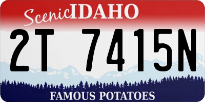 ID license plate 2T7415N