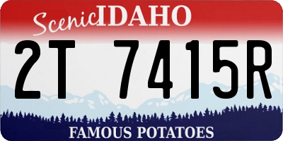 ID license plate 2T7415R