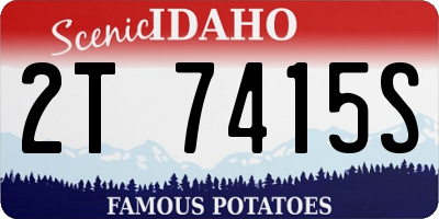 ID license plate 2T7415S
