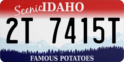 ID license plate 2T7415T