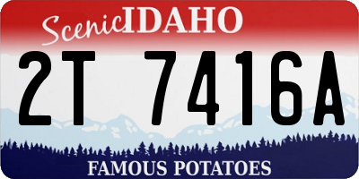 ID license plate 2T7416A