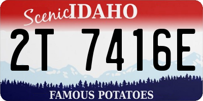 ID license plate 2T7416E