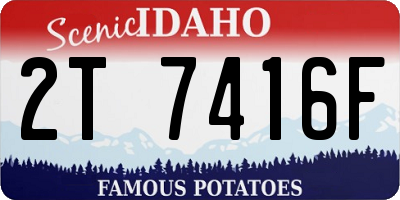 ID license plate 2T7416F