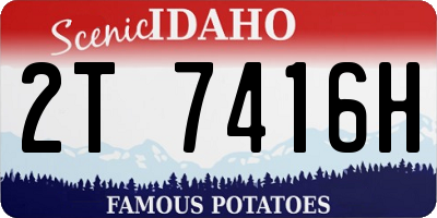 ID license plate 2T7416H