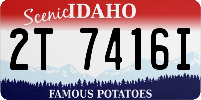 ID license plate 2T7416I
