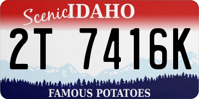 ID license plate 2T7416K