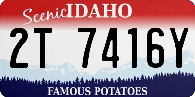 ID license plate 2T7416Y