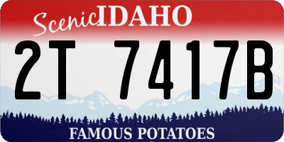 ID license plate 2T7417B