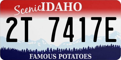 ID license plate 2T7417E