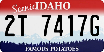 ID license plate 2T7417G