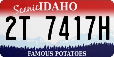 ID license plate 2T7417H