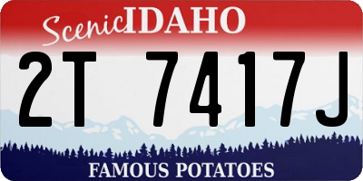 ID license plate 2T7417J