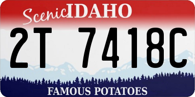 ID license plate 2T7418C