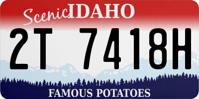 ID license plate 2T7418H