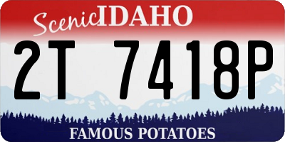 ID license plate 2T7418P