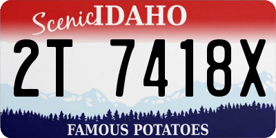 ID license plate 2T7418X