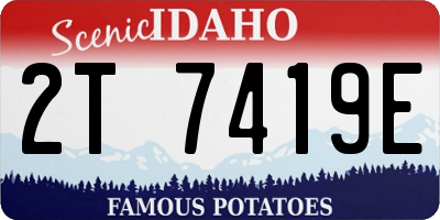 ID license plate 2T7419E