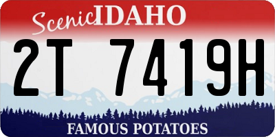 ID license plate 2T7419H
