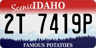 ID license plate 2T7419P
