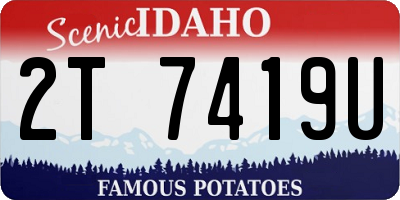 ID license plate 2T7419U