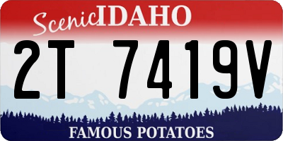 ID license plate 2T7419V