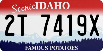 ID license plate 2T7419X