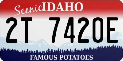 ID license plate 2T7420E
