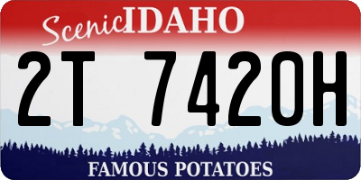 ID license plate 2T7420H
