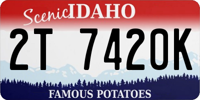 ID license plate 2T7420K