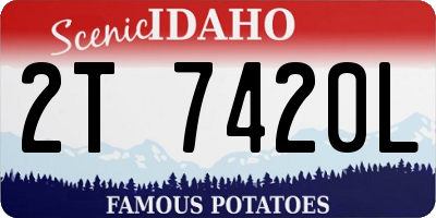ID license plate 2T7420L