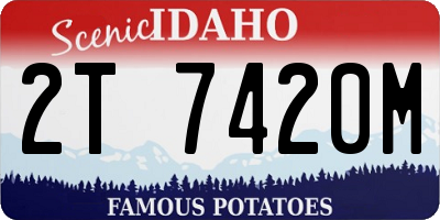 ID license plate 2T7420M