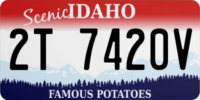 ID license plate 2T7420V